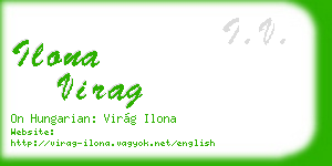 ilona virag business card
