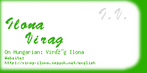 ilona virag business card